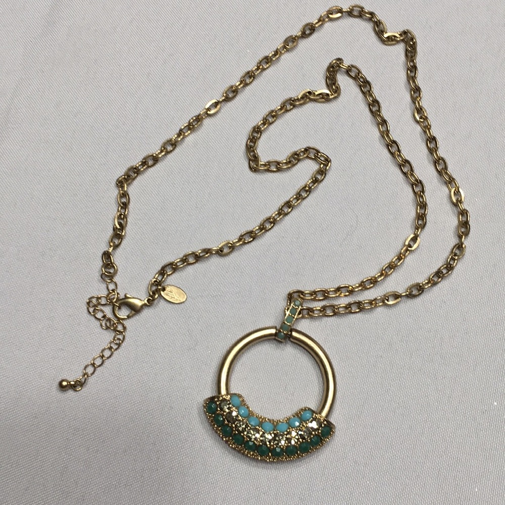 Lia Sophia gold retro look pendant necklace. - Picture 3 of 3